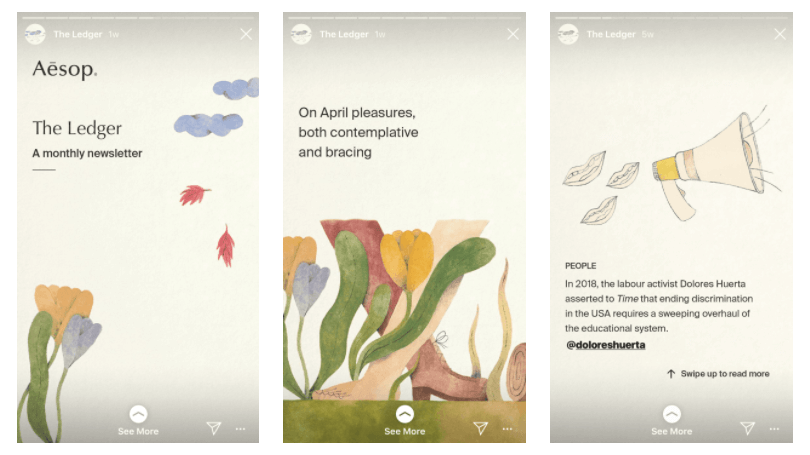 Aesop email marketing newsletter design example for branded communications